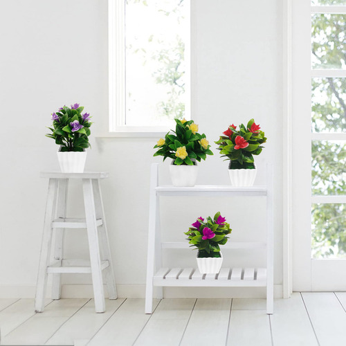 Planta Artificial Flor Con Maceta Colores M10 - Sheshu Home Color Violeta