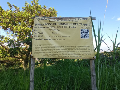 Venta Lote N°6 En Parcelación Campestre Dapa