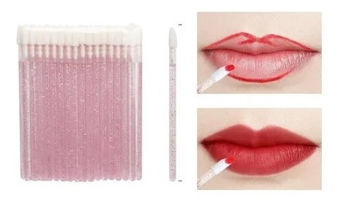 Imagem 1 de 8 de Aplicador De Batom E Gloss Cotonete Descartável 100 Un
