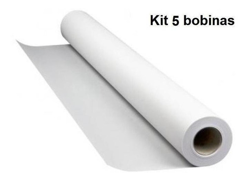 Kit 5 Bobinas Sulfite Plotter 914x50m 75g/m Tubo 2