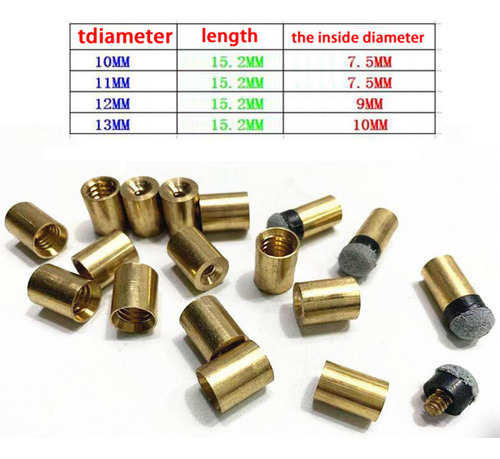 10 Uds. De Puntas Diámetro 13 Mm Diámetro 13 Mm Oro