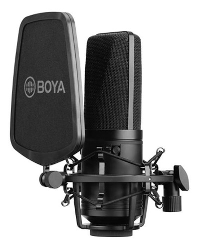 Imagem 1 de 3 de Microfone Boya BY-M1000 condensador multi-padrão preto