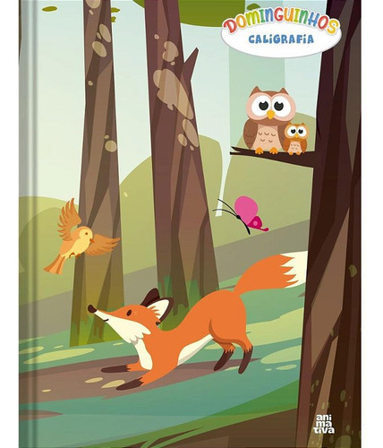 Caderno Caligrafia Capa Dura Dominguinhos Costurado 40f C/ 5