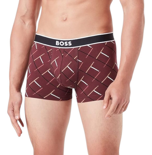 Boxer Trunk Hugo Boss Color Tinto De Algodón - Original