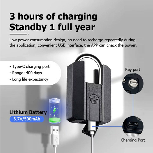 Cadeado Inteligente Bluetooth Ip67 Ttlock Mini Fechadura Ele