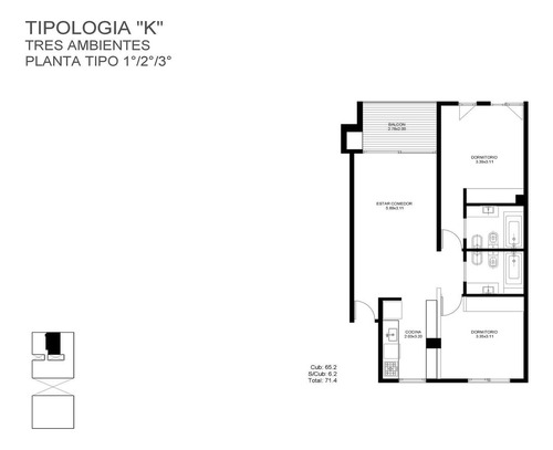 3 Ambientes Con Amenities