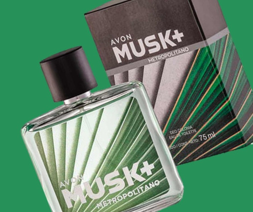 Avon Combo Musk+ Metropolitano Deo Colônia 75ml + Body Splash