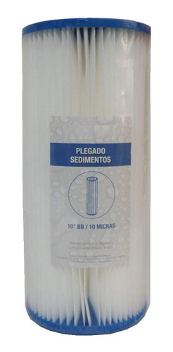 Excelente Cartucho Sedimentos Plisado 4.5 X 10, 10 Micras