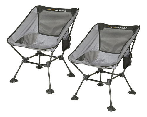 Silla De Campamento Portatil De Rock Nube 2 Sillas Plegables