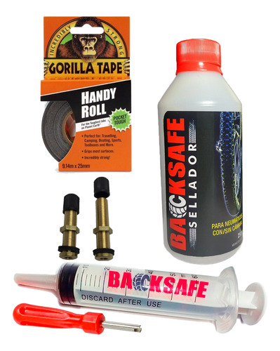 Kit Para Tubelizar + Líquido Antipinchadura Backsafe 250ml.