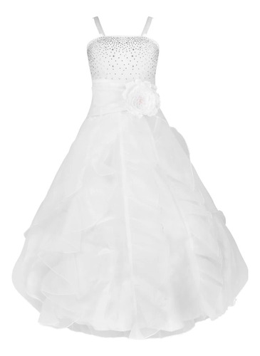 Vestido De Princesa Con Tutú De Organza Para Niñas