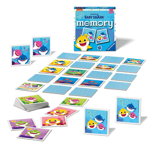 Ravensburger Baby Shark - Mini Juego De Memoria Para Niños A
