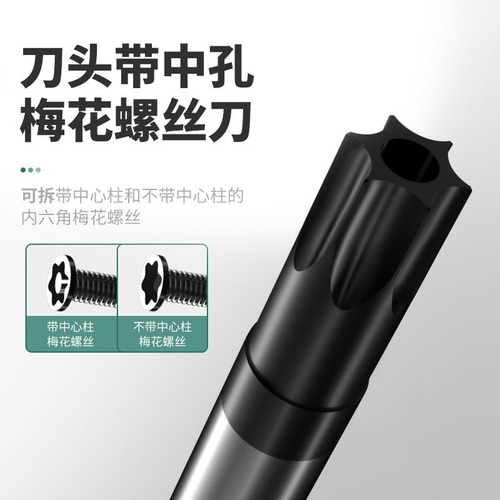 Llave Torx Hexagonal T30 100mm Flor Ciruelo Con Agujero