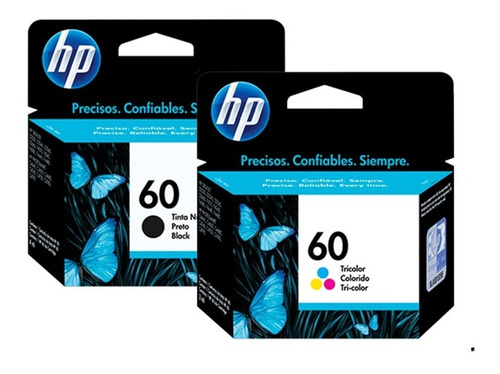 Combo Cartucho Hp 60 Original Negro + Color F4480 4580 4280