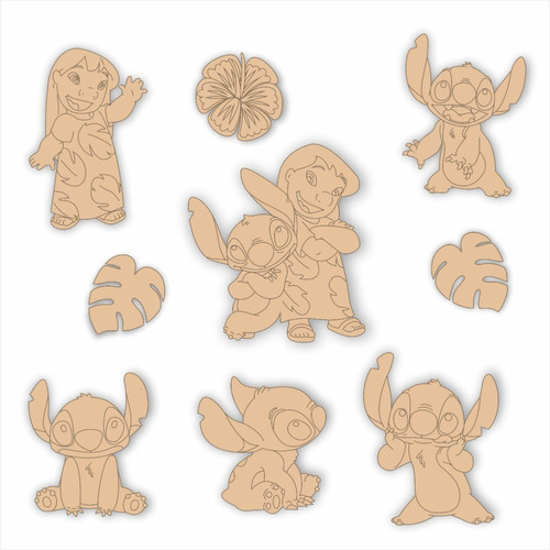 Vectores Para Corte Laser Lilo Stitch Hawai 