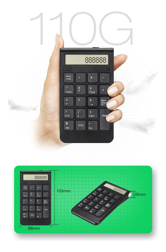 Teclado Numérico Inalámbrico Receptor Usb 2.4g Teclado