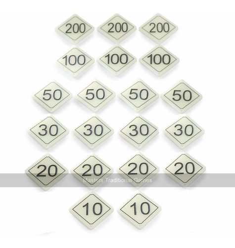 20 Numero Mesa Billar Plastico Forma Diamante Para 2 X
