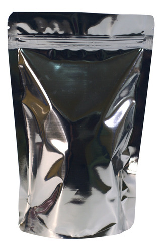 1000 Saquinhos Fecho Zip Stand Up Pouch 12,5x19,5 Metalizado