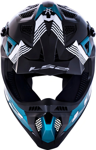 Capacete Motocros Ls2 Mx700 Subverter Evo Max Cross Azul Tamanho do capacete 58