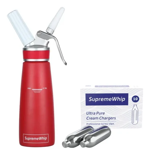 Cremera Sifón Pro 500ml Aluminio + 10 Capsulas N20 Universal