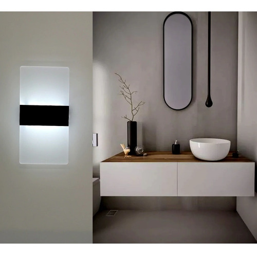 Aplique De Pared P/dormitorio Con Luces Led De 12w Blancas