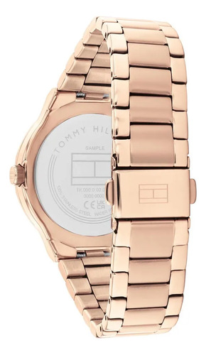 Reloj Tommy Hilfiger Piper mujer correa rosa pálido bisel rosa claro fondo rosa 1782726