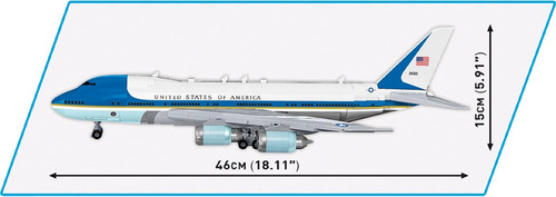 Avión Cobi Boeing 747 Air Force One Bloque De Construcción Color