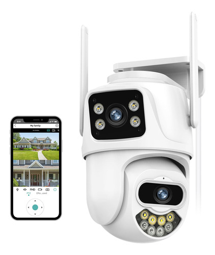 Seguprotex Cámara Exterior Doble Lente 3mp Seguridad Hogar