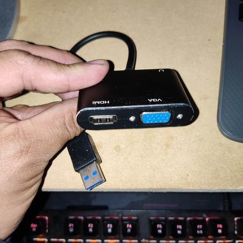 Adaptador Convertidor Usb 3.0 A Hdmi / Vga Cable (Usado)