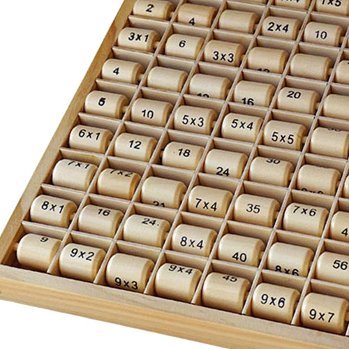 Tablero De Multiplicación De Madera, Juguete Educativo De