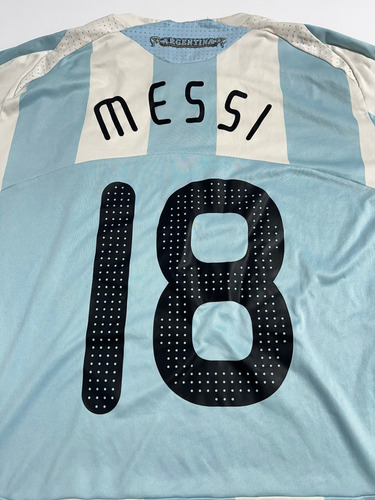 Camiseta Seleccion Argentina 09 Adidas Titular #18 Messi T.m (Usado)