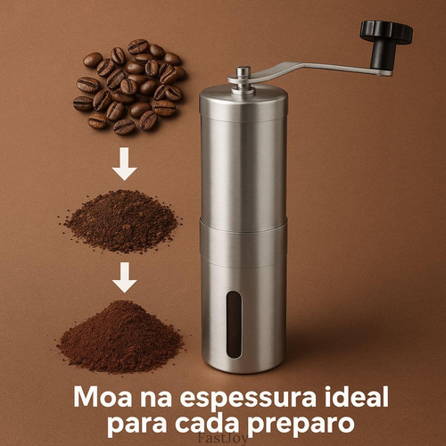 Moedor De Café Manual Em Aço Inoxidável Portátil Com