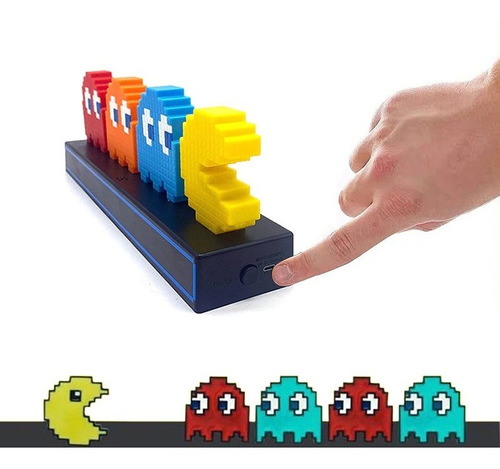 Lámpara De Noche Niño, Pac Man Luzled 3d Gamer, Imp. Monkids