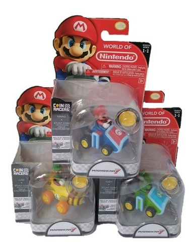 Mario Kart Coin Racers World Of Nintendo Mario,luigi Y Yoshi (Usado)