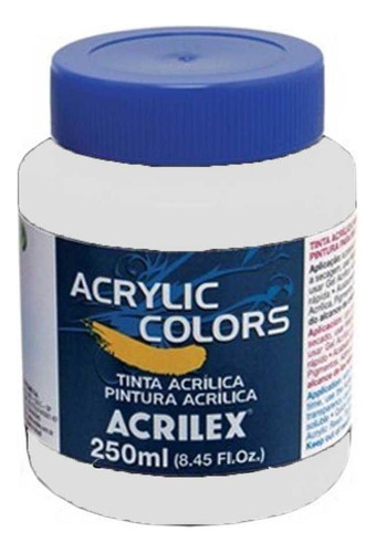 Tinta Acrílica Acrylic Colors 250ml - Branco De Titânio