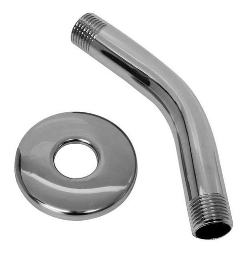 Imagen 3 de 8 de Flor De Ducha Cromada Metalica 10 Cm X 10 Cm C Brazo Fiting Shop