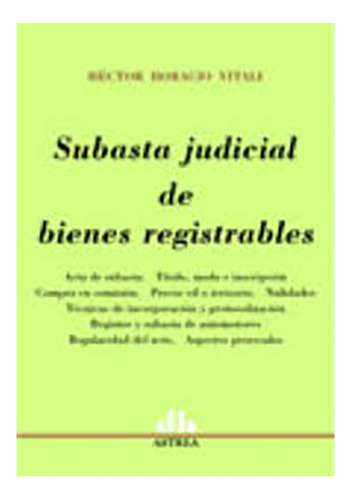 Subasta Judicial De Bienes Registrables - Vitali, Hector H