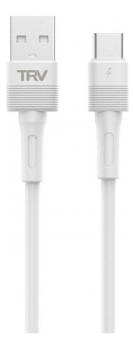 Cable Trv Cab114 Usb Tipo C 2.4a 1 Mts Color Blanco