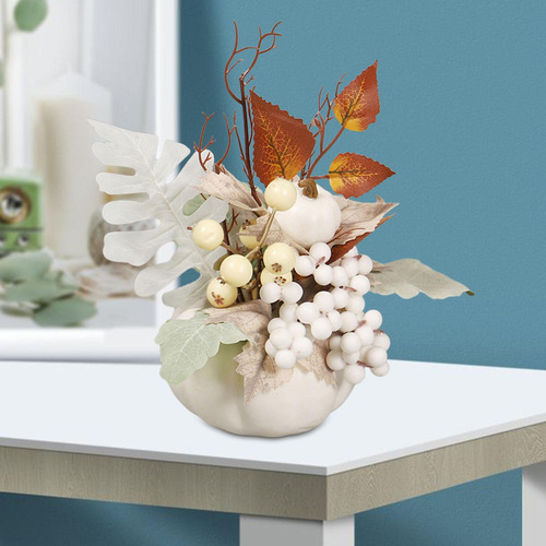 Flor De Abóbora Artificial Decoração De Outono Estilo A