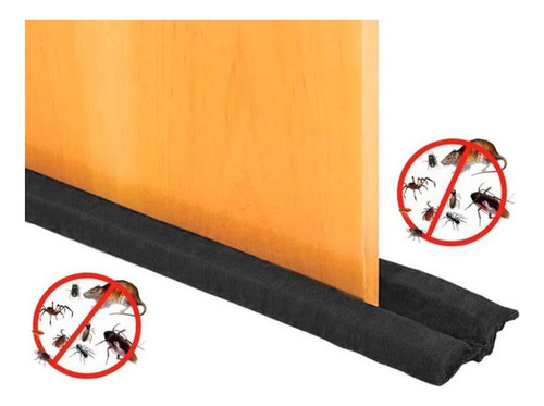 Kit de 3 protectores para puertas contra insectos y animales, color marrón oscuro liso