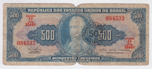 Billete Brasil 50 Centavos 1967 (c85)