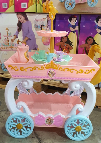 Imagen 2 de 6 de Carrito Mesita Juego De Te De Princesas Disney Para Niñas