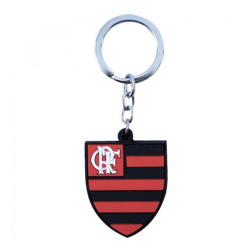 Chaveiro Borracha Flamengo Com Brasão Oficial