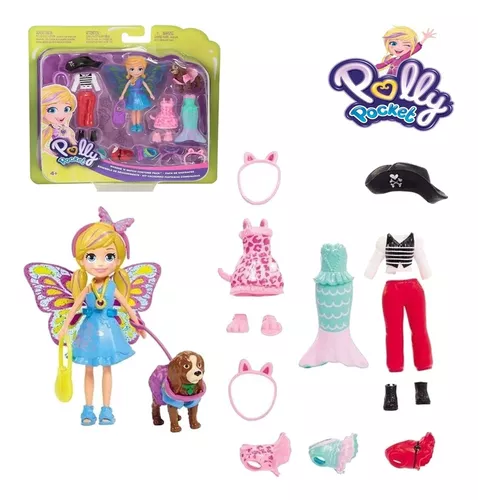 Polly Pocket Kit Cachorro Fantasias Combinadas - Mattel - Casa Joka