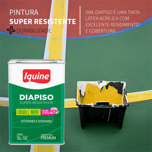 Tinta Diapiso Iquine Acrílica Premium Pinta Piso E Paredes