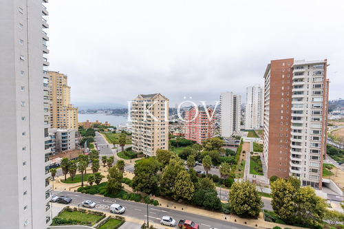 Depto Semi Nuevo En Costa De Montemar, 2d/1b, Vista Al Mar