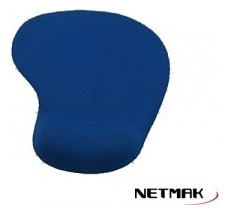 Mouse Pad Netmak Nm-pgel Azul Con Apoya Muñeca Gel