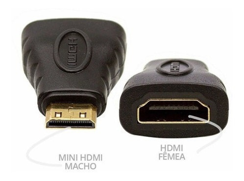 Imagem 3 de 6 de Adaptador Conector Mini Hdmi Macho Para Hdmi Fêmea