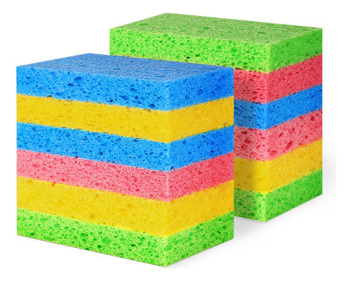 Esponjas Dobráveis Compostáveis, 12 Esponjas Comprimidas