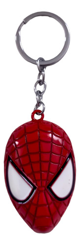 Llavero Metalico Spiderman Mascara Rojo